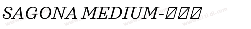 SAGONA MEDIUM字体转换